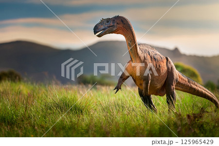 Generative AI Illustration Dinosaur Huayangosaurus 125965429
