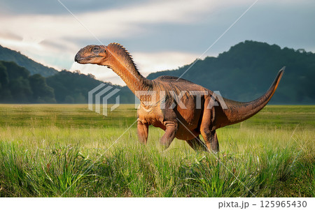 Generative AI Illustration Dinosaur Huayangosaurus 125965430