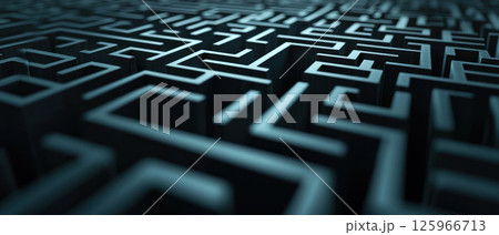 Abstract network nodes forming maze pattern...のイラスト素材 [125966713] - PIXTA