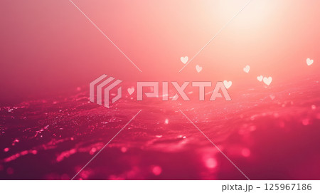 soft pink and red gradient background with glowing hearts, dreamy vibes 125967186