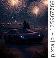 花火とスポーツカー 125967766