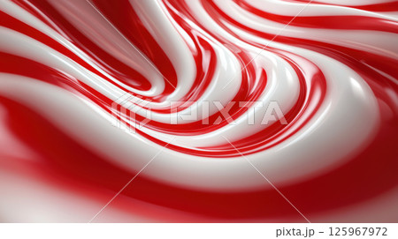 Swirling red and white patterns create vibrant, festive atmosphere 125967972