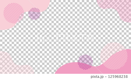 Abstract geometric frame material for flyers, web and video backgrounds, 16:9 size, pink 125968238