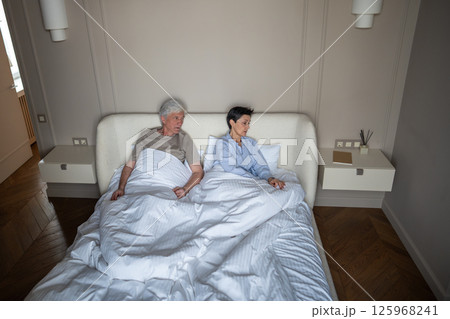 Crumbling marriage as remorseful man plead with distant wife after infidelity, lost intimacy, crisis 125968241