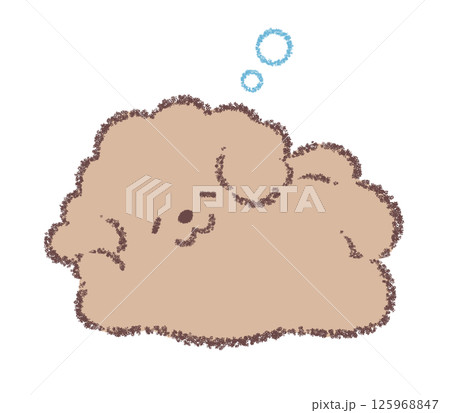 ごろ寝するトイプードル 125968847