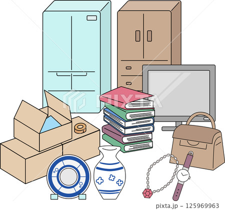 不用品 遺品 イラストカット 125969963