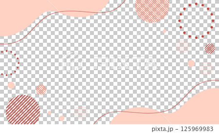 傳單、網頁和視訊背景的抽象幾何框架材料 16：9 尺寸紅色米色 125969983