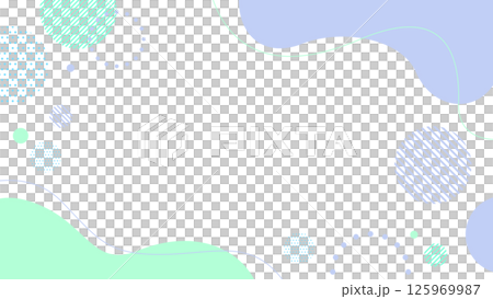 Abstract geometric frame material for flyers, web and video backgrounds 16:9 size Purple Green 125969987