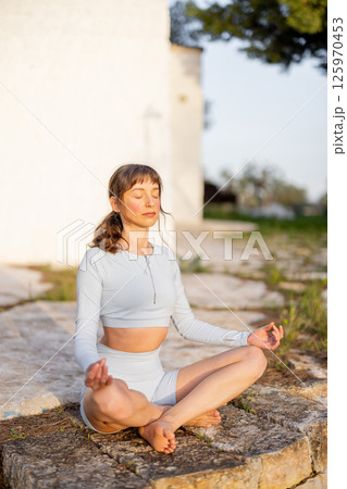 Balance and Strength at Sunrise Balance and Strength at Sunrise 125970453