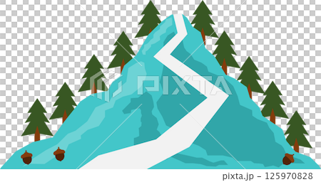 山圖形素材插畫 125970828