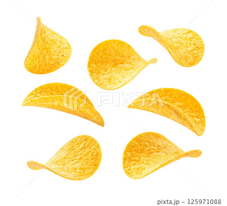 Pringles Flying Potato Crisps Isolated 125971088