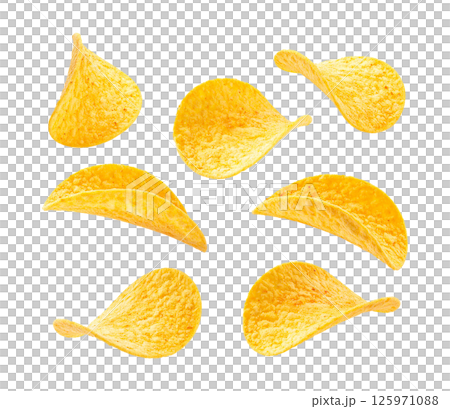 Pringles Flying Potato Crisps Isolated 125971088