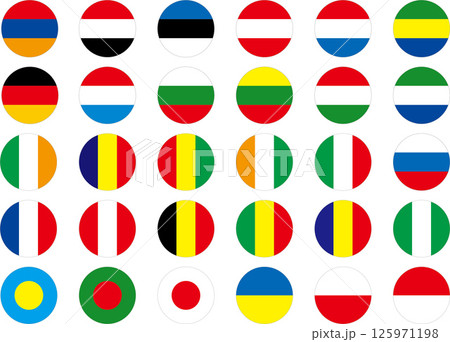 似ている国旗 円形 似ている国旗 円形 125971198