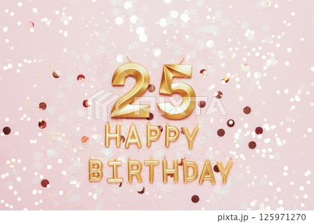 Number 25 twenty five golden celebration birthday candle on Festive Background. twenty five years birthday. concept of celebrating birthday, anniversary, important date, holiday Number 25 twenty five golden celebration birthday candle on Festive Background. twenty five years birthday. concept of celebrating birthday, anniversary, important date, holiday 125971270