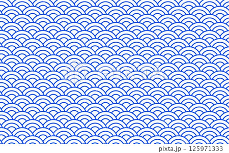 青海波模様／青 125971333