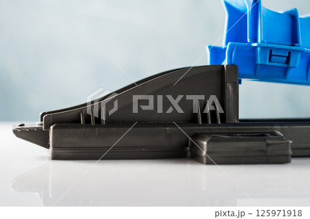 Plastic track. Toy track. Plastic track. Toy track. 125971918
