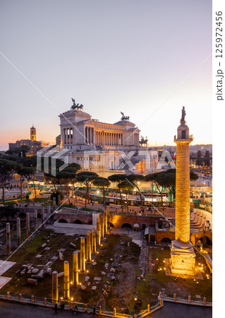 Twilight at Trajans Column and Vittoriano Twilight at Trajans Column and Vittoriano 125972456