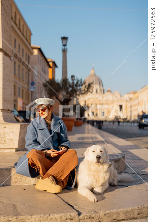 Morning Pause in Rome 125972563