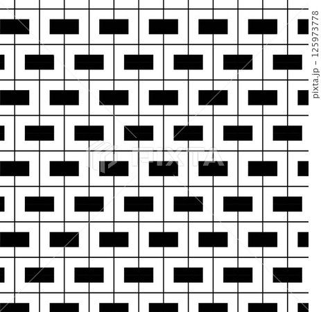 Rectangle Black and white rhythmic Geometry seamless pattern. Vector graphic line illustration. Black and white abstract vintage 1920. Design for package, cosmetic, textile, cards. Rectangle Black and white rhythmic Geometry seamless pattern. Vector graphic line illustration. Black and white abstract vintage 1920. Design for package, cosmetic, textile, cards. 125973778
