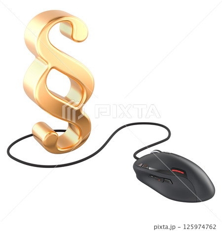 Section symbol with computer mouse, 3D rendering Section symbol with computer mouse, 3D rendering 125974762