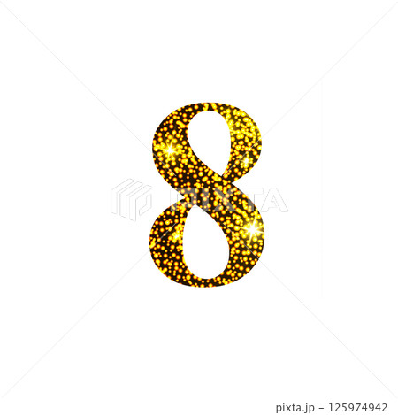 Golden number 8. Numbers for design 125974942