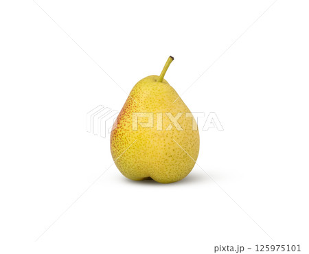 Fresh yellow pear isolated on white background. Fresh yellow pear isolated on white background. 125975101
