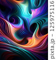 Colorful abstract waves in motion, vibrant 3D curves blending neon hues of orange, blue, purple, and teal, creating a dynamic digital art piece with fluid shapes and a futuristic, energetic aesthetic 125975116
