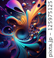 Futuristic abstract vortex of swirling colorful shapes and glowing spheres in 3D, featuring dynamic energy flow with vibrant hues of teal, orange, violet, and blue, evoking motion, space, and fantasy 125975125