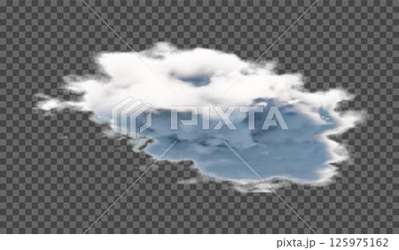 Transparent special effect stands out with fog or smoke. White cloud vector, fog or smog Transparent special effect stands out with fog or smoke. White cloud vector, fog or smog 125975162