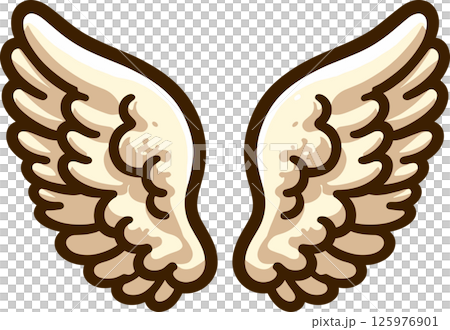 Angel wings illustration 125976901