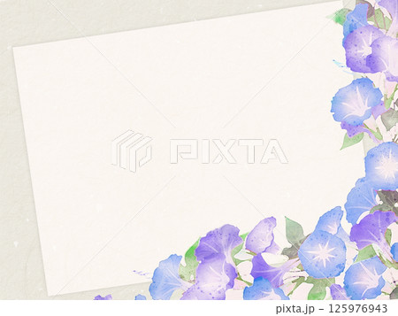 水彩で描いた朝顔のイラスト 水彩で描いた朝顔のイラスト 125976943