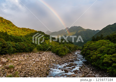 屋久島洋上アルプス　きれいな虹(6月) 125977184
