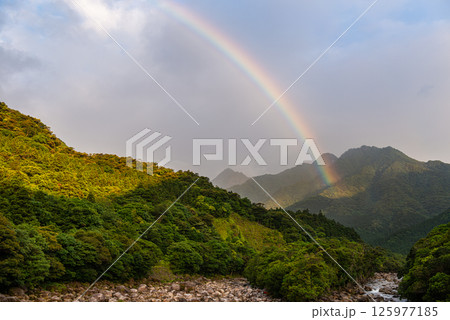 屋久島洋上アルプス　きれいな虹(6月) 125977185