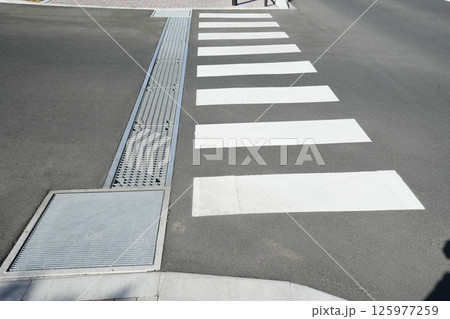 横断歩道とグレーチング 125977259