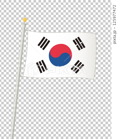 飄揚的大韓民國國旗 125977472