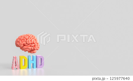 The ADHD multi color for medical and education concept 3d Rendering. 125977640