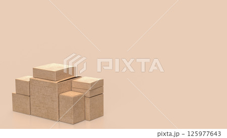 The Cardboard box for transporting concept 3d rendering. 125977643