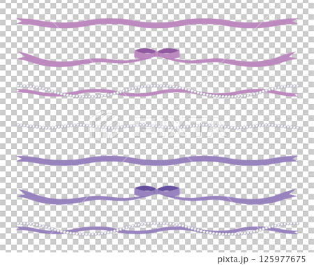 Ribbon and pearl border Ribbon and pearl border 125977675
