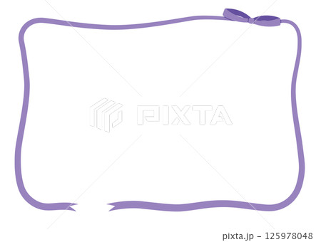 スモークパープルのリボンフレーム(横) スモークパープルのリボンフレーム(横) 125978048