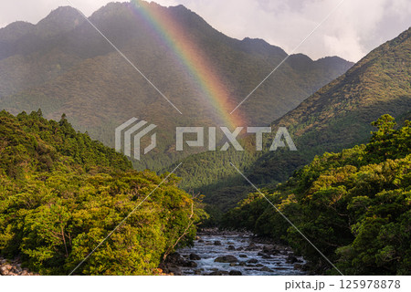 屋久島洋上アルプス きれいな虹(8月) 屋久島洋上アルプス きれいな虹(8月) 125978878