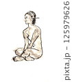 墨絵　女性人物画 125979626