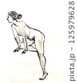 墨絵　女性人物画 125979628