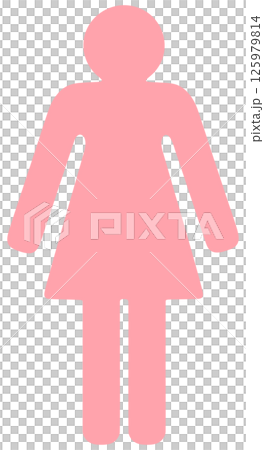 シンプルな女性アイコン 125979814