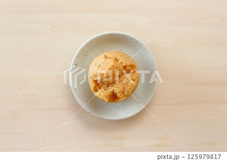 真上から見たきなこ蒸しパン 125979817