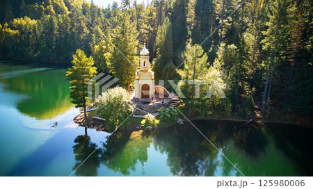 Aerial view of Orthodox Chapel of the Holy Prophet Solomon Aerial view of Orthodox Chapel of the Holy Prophet Solomon 125980006