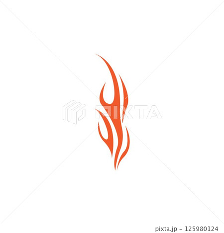 Fire flame vector illustration design template 125980124