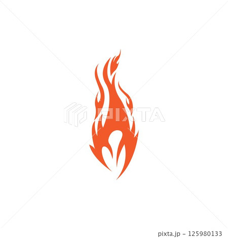 Fire flame vector illustration design template 125980133