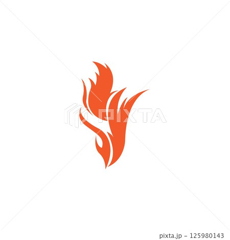 Fire flame vector illustration design template 125980143