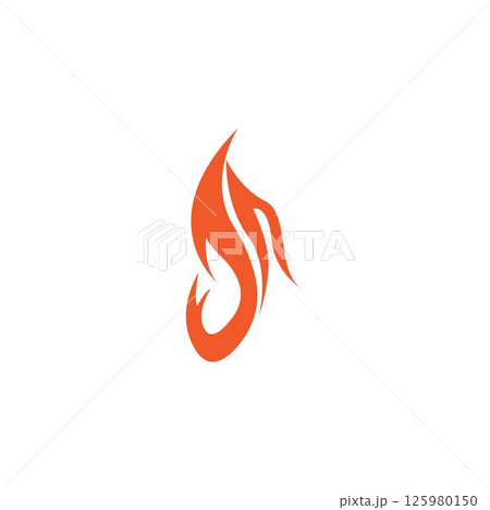 Fire flame vector illustration design template 125980150