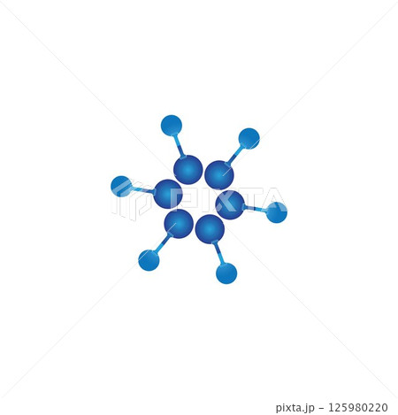 Molecule vector illustration design 125980220